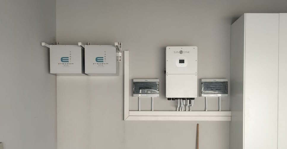 Sunsynk installation by Synergy Energy in Bryanston, Johannesburg — 8.85 kWp Single-phase system