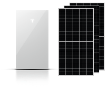 Tesla Powerwall 3 hybrid solar system with rooftop PV panels